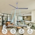 thumbnail image 5 of Matthews Fan Company AK-BN-BW-56 Alessandra 56” Brushed Nickel Ceiling Fan with 3 Barn Wood Blades, Remote Control, Indoor/Outdoor Wet Rated, 5 of 6