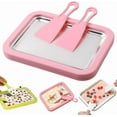thumbnail image 1 of At-Home Rolled Ice Cream Maker Kit with 2 Scrapers, DIY Fun (Pink), 1 of 7
