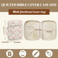 thumbnail image 5 of FOR U DESIGNS Flower Plaid Pink Print Bible Cover Bible Holder Case Handbag with Handle, Large Capacity Bible Carrier Tote Bag Study Bible Carrying Cases Christian Gifts, 5 of 7