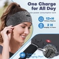 thumbnail image 2 of Auriculares para dormir con diadema Bluetooth TOPIEI 14h Playtime, color rosa, 2 of 8
