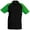 Black/Light Grey/Green, variant on Kariban Mens Contrast Baseball Polo Shirt