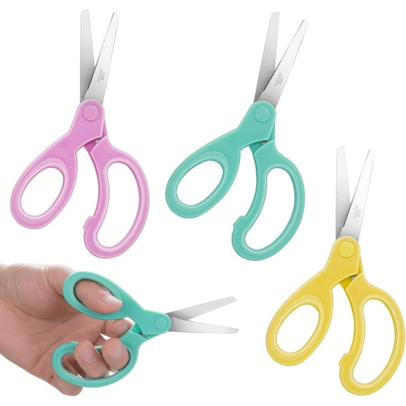 3 Pcs Ciseaux pour Gaucher Enfants 5,51 Pouces Ciseaux pour Enfants Gaucher Enfants Ciseaux Préscolaires Prise Confortable Ciseaux d'Artisanat Ciseaux en Acier Inoxydable pour l'École Enfants Ciseaux d'Artisanat