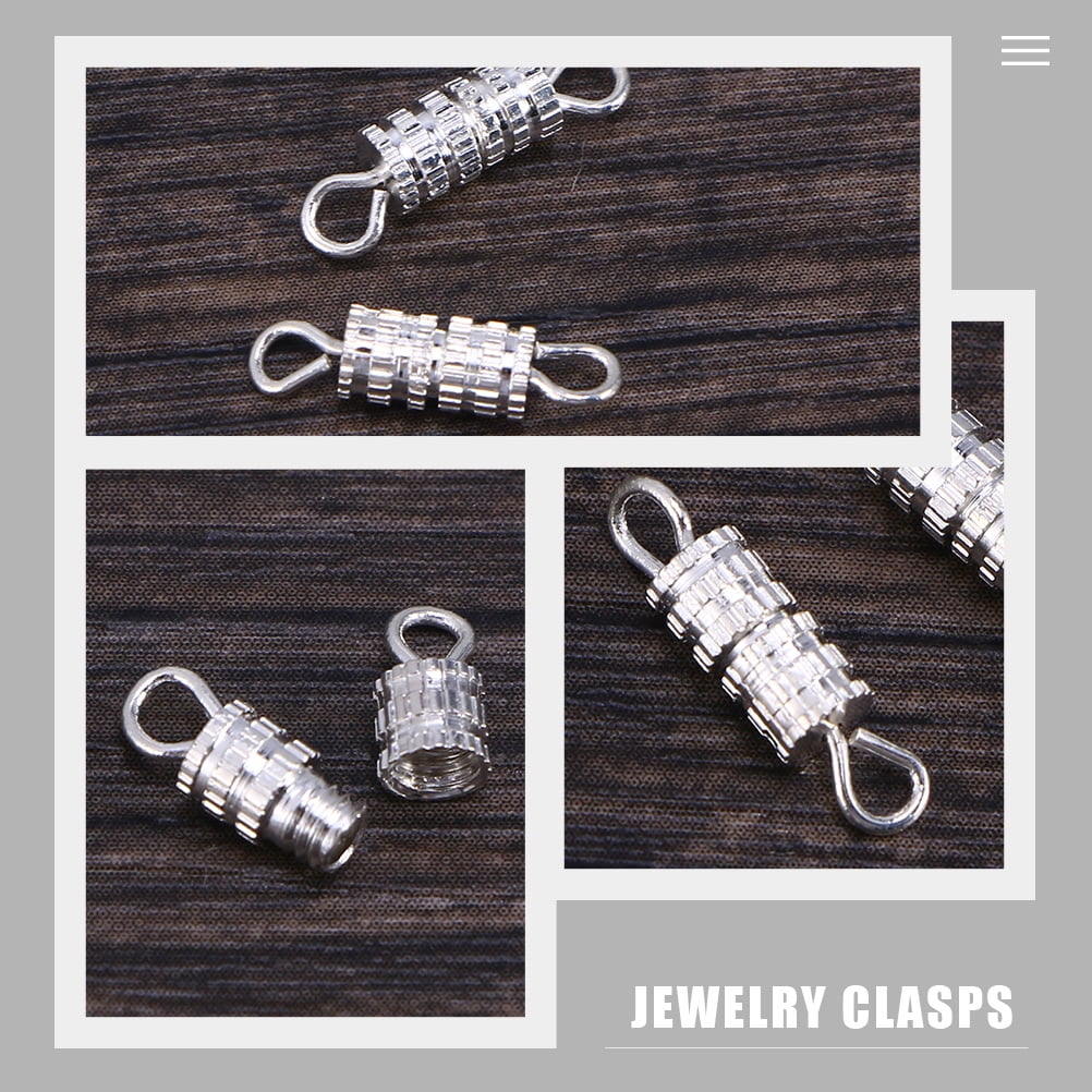 Necklace Clasp Bracelet Screw Jewelry Clasps Charms Bracelets for Wedding  50 Pcs 