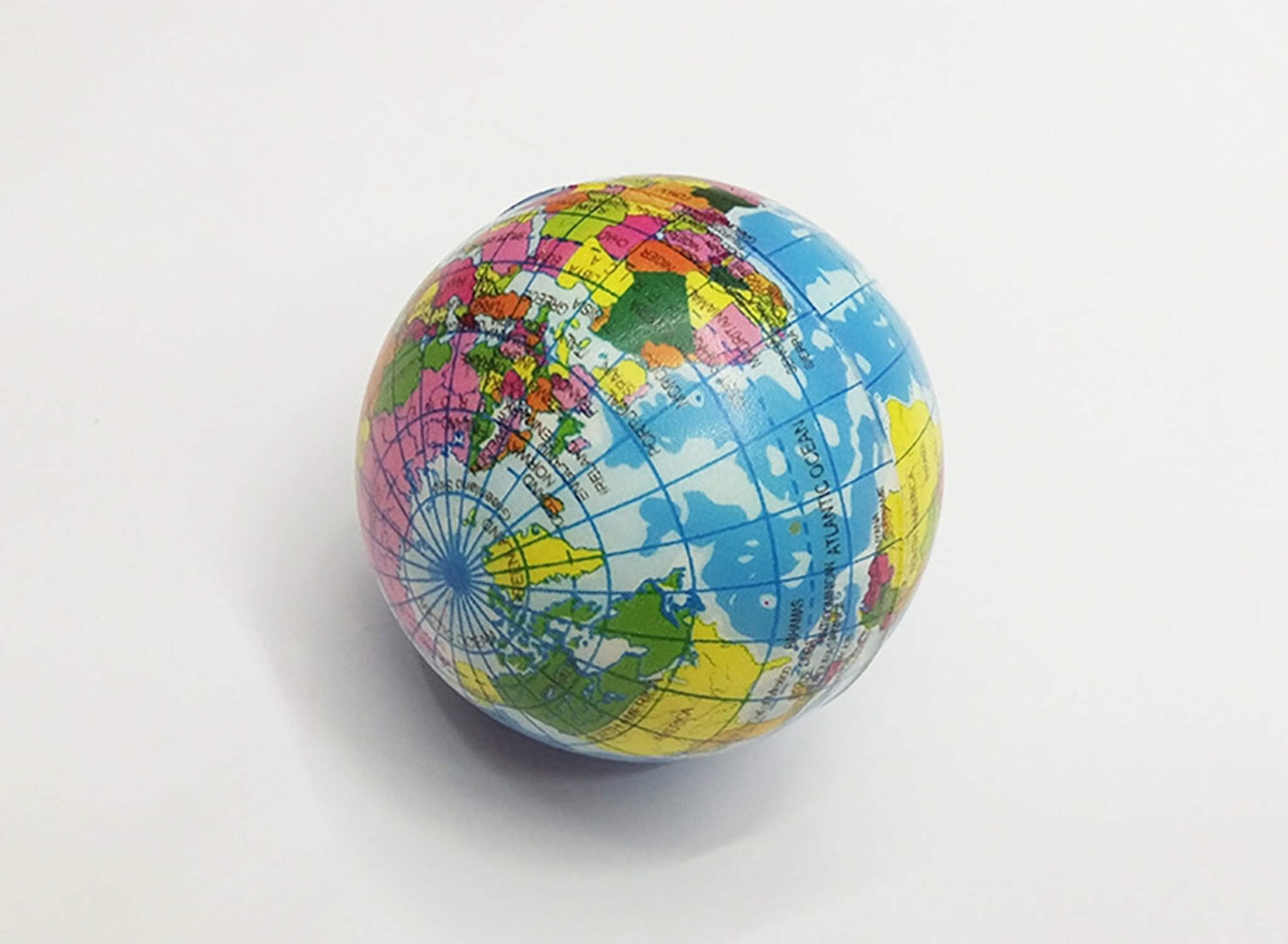 AZ Trading & Import PSBP24 Mini Planet Earth Soft Foam Stress Balls - 24 Balls Per Box