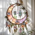 thumbnail image 6 of LGHDIWN Dreamy Moon and Flowers Window Acrylic Decor - Celestial Effect Hanging Ornament for Indoor Outdoor Garden, Night Sky Art for Her, Glow in Dark Wall Decoration, 6 of 9
