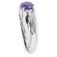 thumbnail image 5 of Designer Amethyst Diamond Cocktail Ring In Solid 14k White Gold, 5 of 6