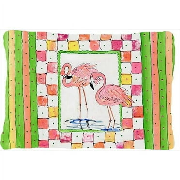 Bird - Flamingo Indoor & Outdoor Decorative Fabric Pillow - 12 x 16 in.