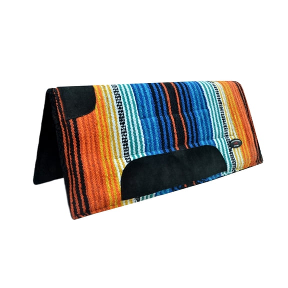 Pony Western Faux Fur Lined Bottom Serape Acrylic Saddle Pad 39247BKP