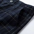 thumbnail image 4 of Pantalones Cortos Casuales De Hombre A Cuadros 100% Algodón, 4 of 8