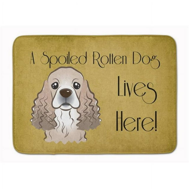 Carolines Treasures BB1464RUG Cocker Spaniel Spoiled Dog Lives Here Machine Washable Memory Foam Mat