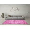thumbnail image 3 of Ahgly Company Indoor Square Medallion Pink Traditional Area Rugs, 6' Square, 3 of 4