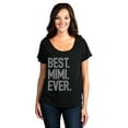 thumbnail image 2 of Best Mimi Ever Women's Fashion Slouchy Dolman T-Shirt Tee Heather Black 2X-Large, 2 of 3