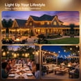 thumbnail image 4 of Mylorn 110FT LED Outdoor String Lights, 50+2 S14 Shatterproof Bulbs, 2FT Spacing, 2700K Dimmable Warm White, IP65 Waterproof, Connectable Patio Garden Porch Deck Decor, 4 of 9