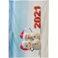 thumbnail image 7 of SKYSONIC 60"x120" Square Tablecloth with Two Sandy Christmas Snowmen with 2021 Prints, Anti-Wrinkle and Smooth Table Cloth for Kitchen/Home Party Decoration, 7 of 7