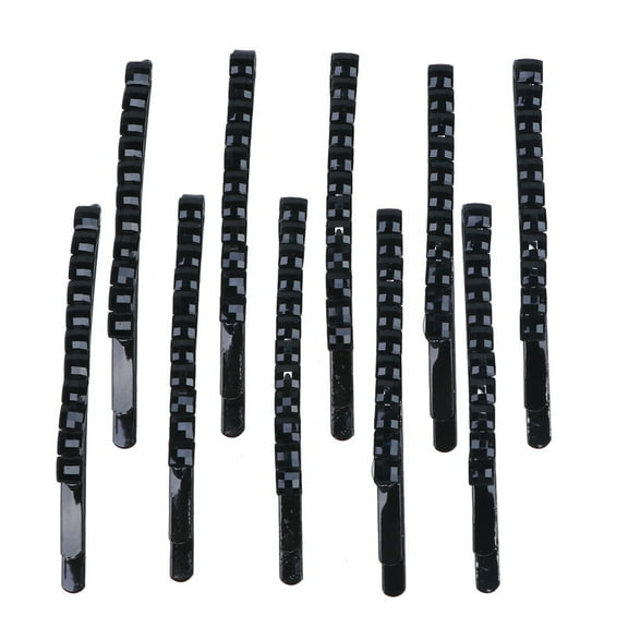 60 Pcs Clasp Hair Bobby Pins for Women Toppers Bride Miss Black