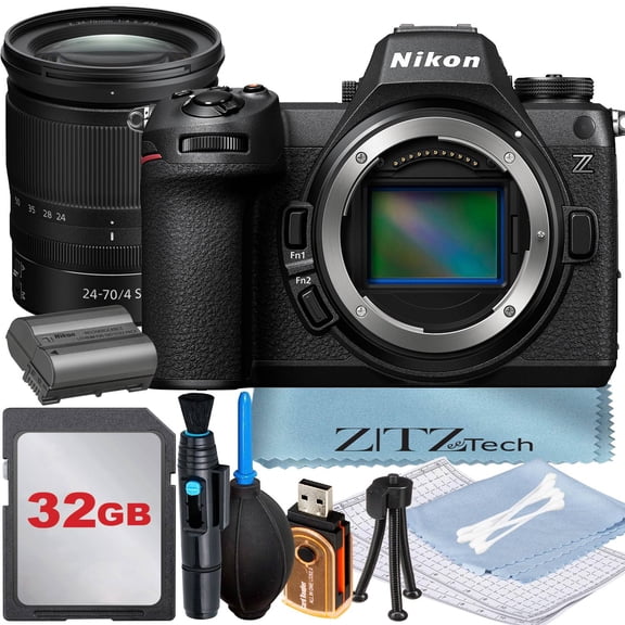 Nikon Z6 III Mirrorless Camera with NIKKOR Z 24-70mm Lens   32GB Memory Card   Cleaning Kit   ZeeTech Accessory Bundle (International Version)
