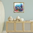 thumbnail image 3 of Stupell Industries Undersea Turtle & Coral Animals Painting Gold Floater Framed Canvas Art Print Wall Art, 25 x 25, 3 of 10