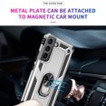 thumbnail image 4 of Allytech Rugged Case for Samsung Galaxy S23 FE, Military Grade Protection Shockproof Cover with Metal Rotatable Ring Stand, Magnetic Car Mount Holder Case for Samsung Galaxy S23 FE - Silver, 4 of 6