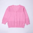 thumbnail image 4 of QASIEATN Fall Coats for Graceful Women Fashion, Cropped Cardigan 3/4 Sleeve Lightweight Crochet Hollowed Out Knit Sweater Tops, Womens Winter Tops, 4 of 9