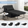 thumbnail image 7 of Ainfox 4-in-1 Multi-Functional Convertible Chair Bed, Folding Sofa Bed Ottoman Futon Couch with Adjustable Backrest Recliner lounger for Living Room, Small Spaces and Office(Dark Grey), 7 of 7