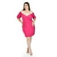thumbnail image 5 of Vestido escote cruzado Roman Fashion /Tallas Extras, 4267 (Fiusha) fucsia 42, 5 of 6