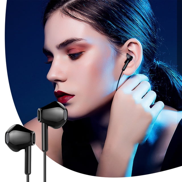 Auriculares intraaurales universales con cable K Song, hembra, macho, con control de cable, tapones para los oídos con micrófono.