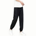 thumbnail image 4 of M-5X Plus Size Mens Big & Tall Pants with Pockets Casual Lightweight Drawstring Elastic Waist Solid Tapered Leg Loungewear Athletic Pant, 4 of 6