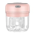 thumbnail image 2 of Garlic Grinder Electrical Spice Chopper Portable Garlic Shredder Kitchen Food Slicer Tool, Pink, 2 of 8