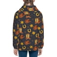 thumbnail image 6 of Naloa Wild West Golden Horseshoe Teenage Zipper Hoodie, Long Sleeve Zip Up Hoodies Casual Jackets Tops for 7-12 Years-, 6 of 6