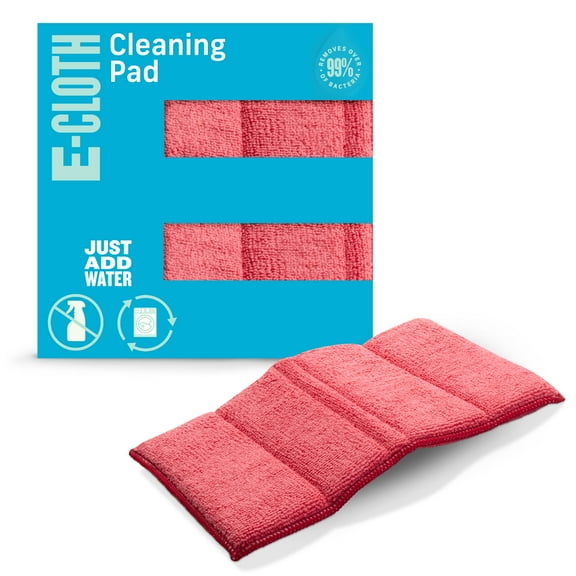 E-Cloth Cleaning Pad, Microfiber, Red, 1 Pack
