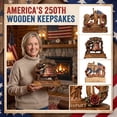 thumbnail image 2 of America 250Th Anniversary Wooden Patriotic Ornament 2026 Independence Day Wood Decor Statue for Home Shelf Table Desk Mantel Display 1 Pack, 2 of 5