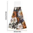thumbnail image 6 of Yayeee Kitchen Hanging Hand Towels Set of 2 with Loop Bathroom Absorbent Tie Towel, Black Plaid Floral, 6 of 7