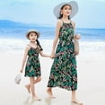 thumbnail image 1 of Robes Maman et Moi Vintage à Imprimé Floral à Bretelles Spaghetti à Col en V Robe Camisole de Plage, 1 of 4