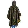 thumbnail image 1 of Yosoo Waterproof Army Hooded Ripstop Festival Rain Poncho Military Camping Hiking 2018, 1 of 6