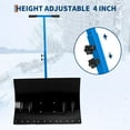 thumbnail image 5 of Snow Shovel with Wheels, 29.1" W x 14.2" H Heavy Duty Snow Pusher for Driveway,Ergonomic Snow Pusher Shovel with Snow Removal Adjustable Angle & Height Handle for Driveway, Pavement, 5 of 7