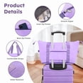thumbnail image 4 of Gowill 4 Piece Luggage Sets,14/20 inch Hardside Lightweight ABS Carry-On Suitcase With Expandable Duffle Bag (Purple), 4 of 12