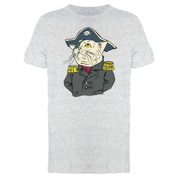 Cat In Pirate Costume Tee Men's -Image by Shutterstock