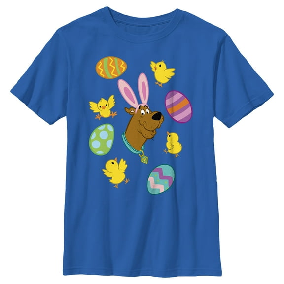 Boy's Scooby Doo Bunny Ears Scooby Graphic Tee Royal Blue Large