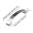 thumbnail image 2 of Modket MH1609 Traditional Classic Kitchen Cabinet Pull Handle — 5-1/2" Overall Length, 5" (128mm) Hole Centers, Brushed Nickel — 5 Packs, 2 of 5