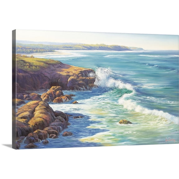 Great BIG Canvas | "Surge Of The Sea" Canvas Wall Art - 48x32