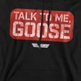 thumbnail image 2 of Top Gun Talk to me Goose Stamp Adult Pull-Over Hoodie, Black, Small, 2 of 4