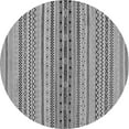 thumbnail image 1 of Ahgly Company Indoor Round Abstract Gray Modern Area Rugs, 4' Round, 1 of 4