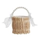 thumbnail image 3 of Cesta de flores para boda con asa de cuentas, cesta de mimbre portátil a la moda, cesta de almacenamiento para decoración del hogar para ocasiones, 3 of 9