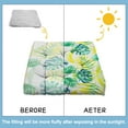 thumbnail image 6 of Palm Leaf & Exotic Flowers Floor Pillow - Japanese-Style Zabuton Cushion with Vibrant Hawaiian Print, Sunlight-Activated Fluffy Expansion, 6 of 7