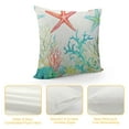 thumbnail image 4 of GOSMITH  Beach Pillow Covers, Ocean Themed Coastal Couch Pillowcase Watercolor Starfish Coral Cushion Cover Decorative for Bedroom Living Room Couch Sofa, 4 of 5