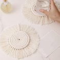 thumbnail image 3 of SHAR Cotton Coaster Coffee Mug Mat with Tassel Bohemian Style Bar, 3 of 5