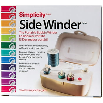 Simplicity White SideWinder, The Portable Bobbin Winder That Comes with AC Power Cord