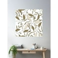 thumbnail image 2 of Autumn Leaves Detail Pattern, Boho Art Deco Poster Wall Art, Modern Wall Decor For Living Room Bedroom, 30x30 UNFRAMED, 2 of 3
