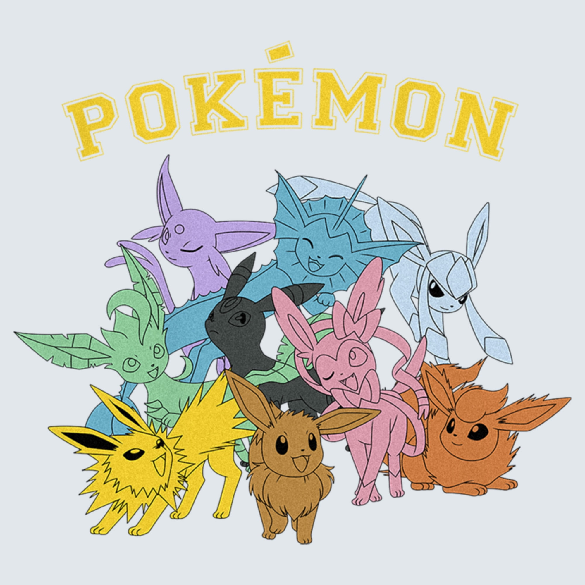 Men's Pokemon Eeveelutions T-Shirt - Black/Charcoal - 2X Large