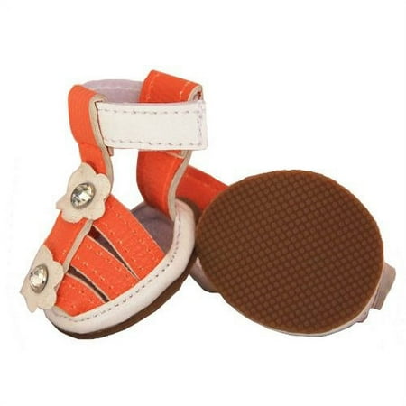 UPC: 0858342085403 | Pet Life ® Buckle-Supportive PVC Waterproof Pet Dog Shoes Sandals – Set Of 4